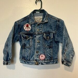 Ruff Stuff denim button down patches 4 pocket cotton jacket coat girls size 8